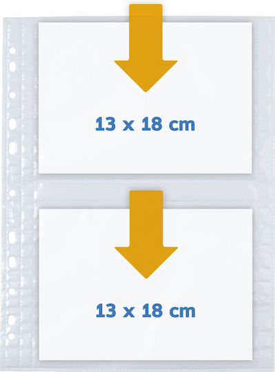Herma Plastic Sleeves for for Photos with Holes 10pcs Fotophan 13x18cm