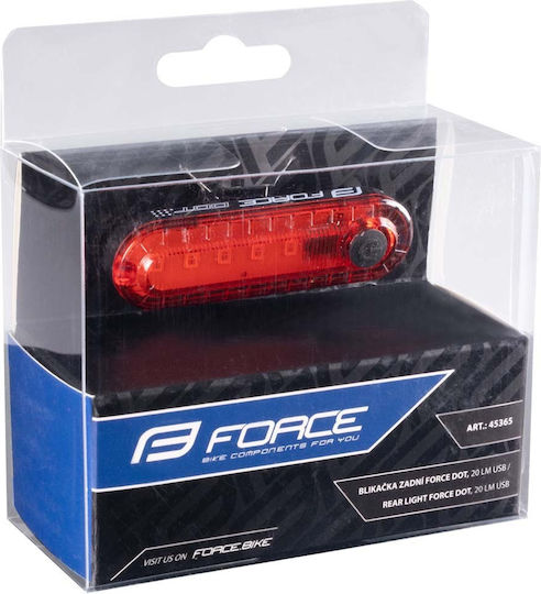 Force Dot 20 Lm Rechargeable Rear Bicycle Light
