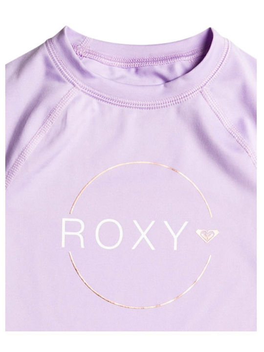 Roxy Beach Παιδικό Μαγιό Μπλούζα με Μακρύ Μανίκι Λιλά