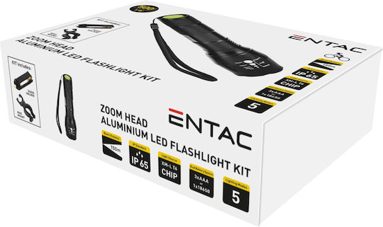 Entac EFL-ZOOM-ALU Rechargeable Front Bicycle Light