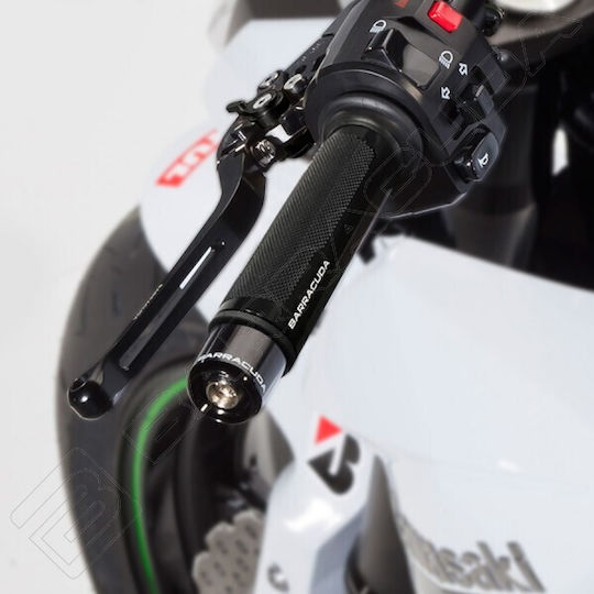 Barracuda Handlebar Counterweights for Kawasaki KN1000-N in Black color