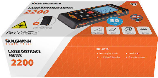 Krausmann Laser Distance Meter 2200 with Range up to 50m