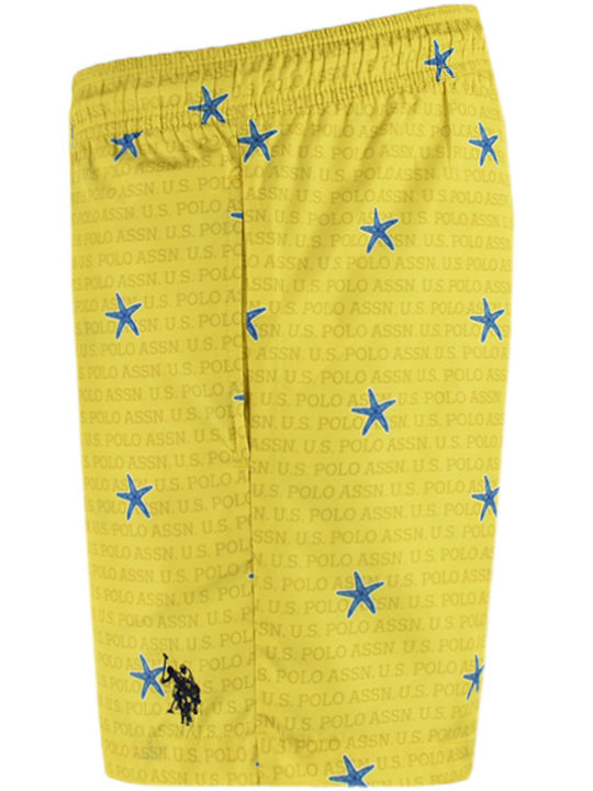 Akon Men's Swimwear Shorts Yellow with Patterns