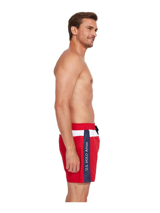 Herren Badebekleidung Bermuda Rot Gestreift