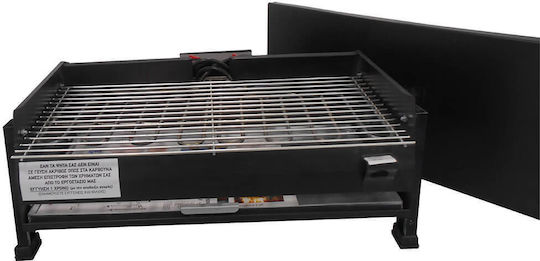 Klapakis Black With Flat Lid For Use On Counter 50X30X85 Tabletop Electric Grill Grill 2800W with Lid 50cmx30cmcm