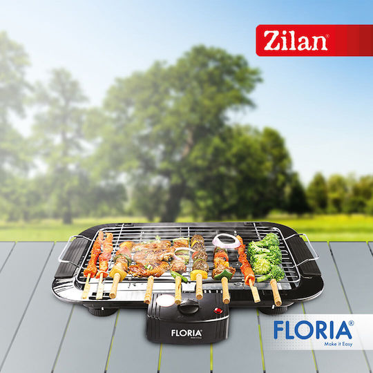Zilan Επιτραπέζια Ηλεκτρική Ψησταριά Σχάρας 2000W με Ρυθμιζόμενο Θερμοστάτη 34x21.5εκ.