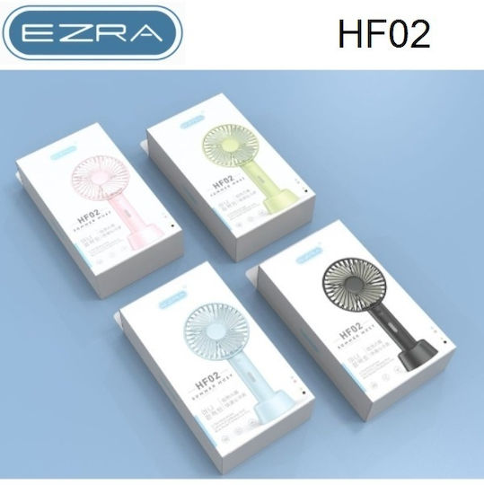 Ezra HF02 Handheld USB Rechargeable 60W Portable Rechargeable Mini USB Fan Pink