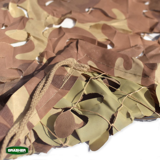 Grasher Rechteckig Tarnnetz Beige mit PU-Beschichtung 4x6m 180gr/m²