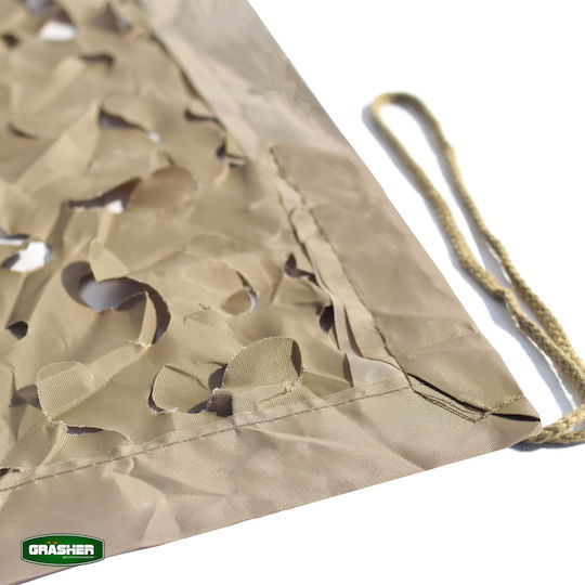 Grasher Rectangular Camouflage Net Beige with PU Coating 3x4m 180gr/m²