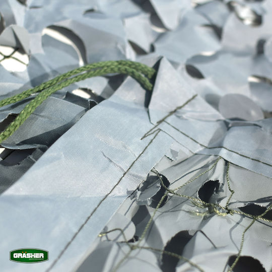 Grasher Rectangular Camouflage Net Gray with PU Coating 3x2m 180gr/m²
