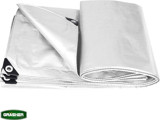 Grasher Waterproof Tarpaulin 120gr/m² 4x6m. Light Type White