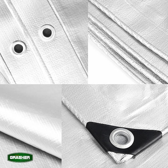 Grasher Waterproof Tarpaulin 120gr/m² 2x3m. Light Type White