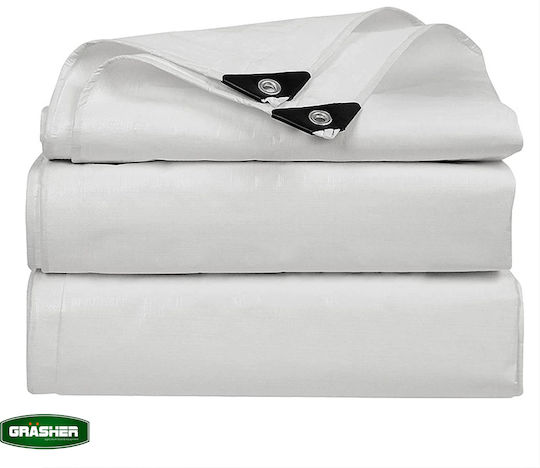 Grasher Waterproof Tarpaulin 120gr/m² 4x6m. Light Type White