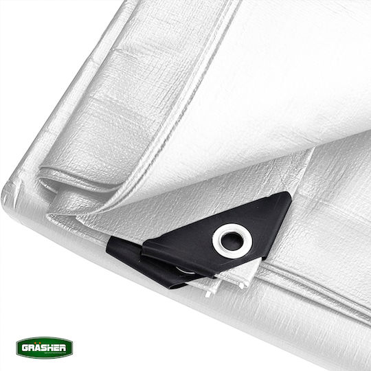 Grasher Waterproof Tarpaulin 120gr/m² 4x6m. Light Type White