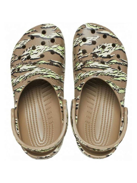 Crocs Classic Printed Camo Clogs Khaki