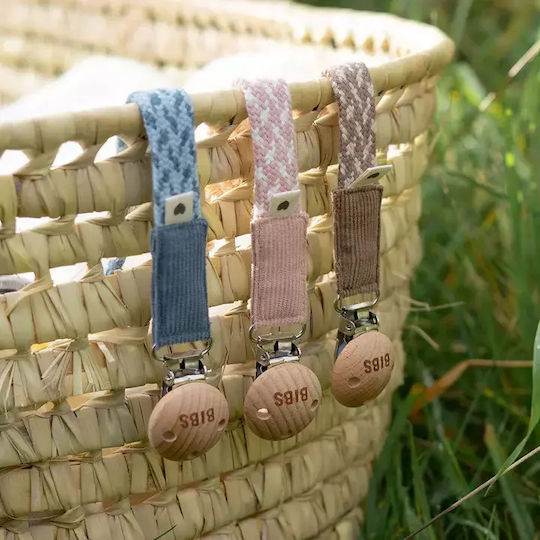 Bibs Κορδέλα Πιπίλας Paci Braid από Ύφασμα Κίτρινη