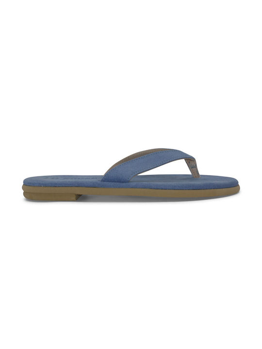 Women's leather anatomic sandal in light blue color