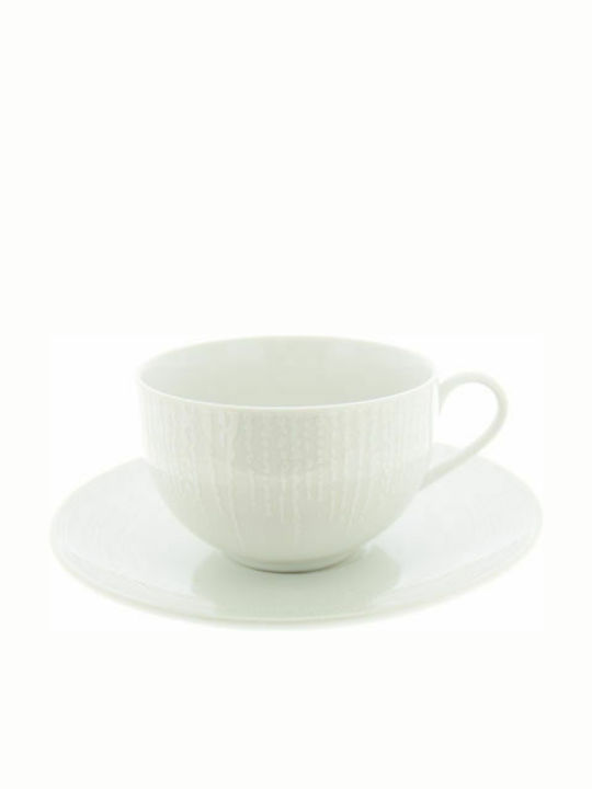 Cryspo Trio Dream Porcelain Tea Cup Set 250ml White 6pcs