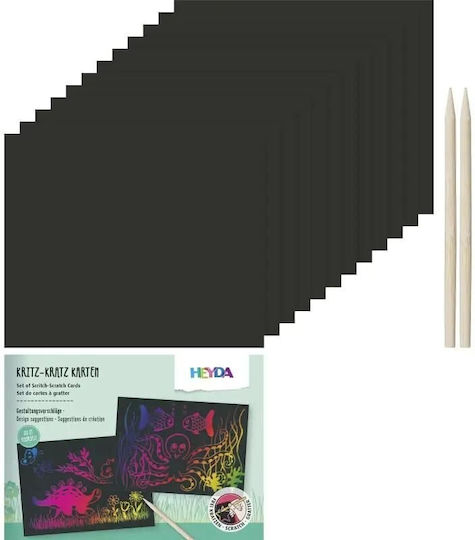 Heyda Боядисване Scritch-Scratch за Деца 5+ Години 12 Теми