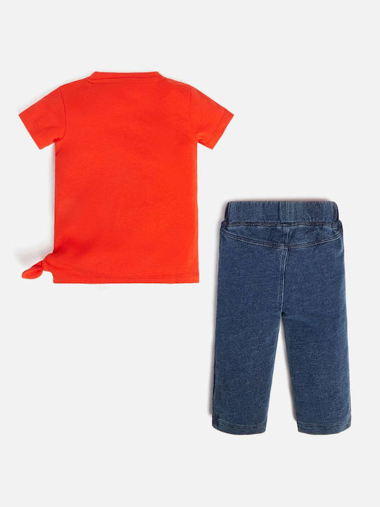 Guess Kids Set with Pants Summer 2pcs Red