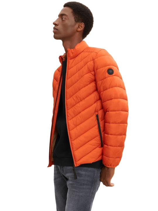 Tom Tailor Men's Puffer Jacket Orange