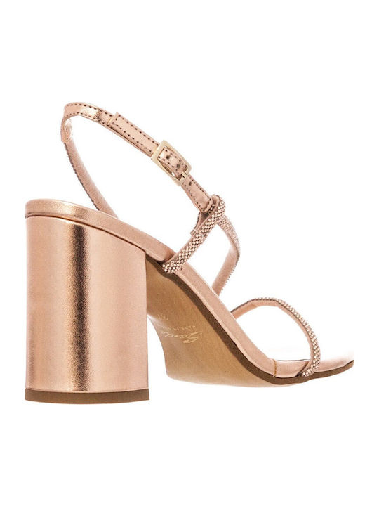 Πέδιλα με Στρας Pink Gold