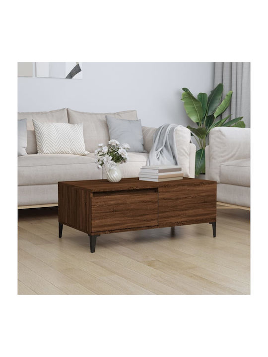 Rectangular Coffee Table Wooden Brown L90xW50xH36.5cm.