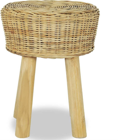 Σκαμνάκι Rattan Καφέ 35x35x45cm Σκαμνάκι Rattan Καφέ 35x35x45cm