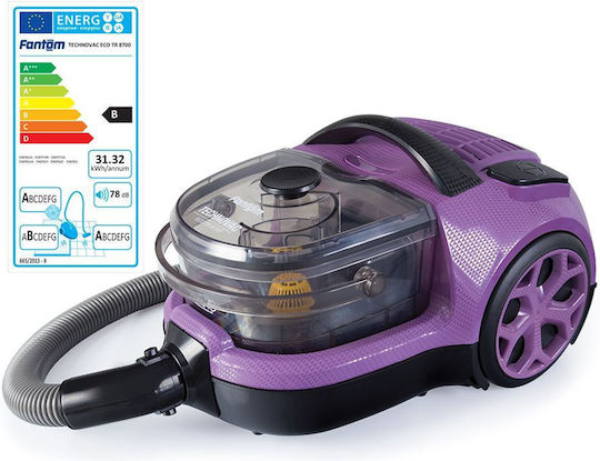 Fantom Eco TR 8700 Aspirator 850W cu bol 2lt Violet