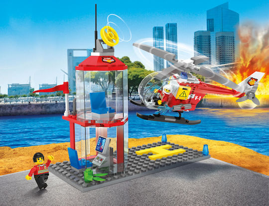Blocki Τουβλάκια My Fire Brigade Helicopter Pads για 6+ Ετών 129τμχ