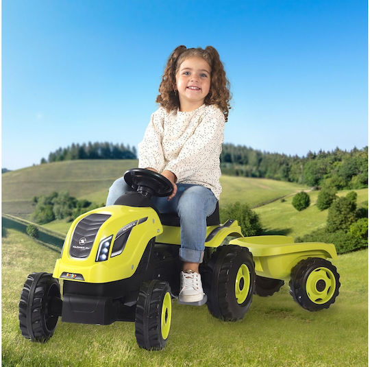 Kids Foot-to-Floor Ride On Tractor with Trailer & Pedal Farmer XL Green