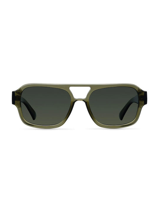 Meller Shipo Sunglasses with Stone Olive Plastic Frame and Green Lens SP-STONEOLI