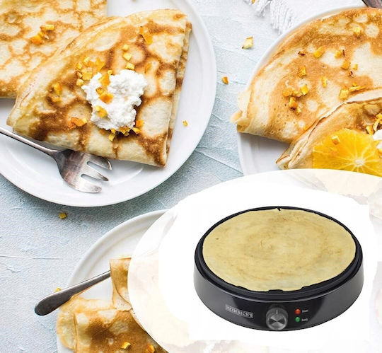 Heinrich's Κρεπιέρα 30cm Μαύρη 1200W