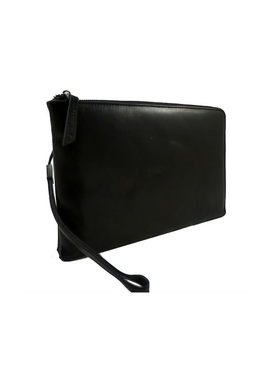 Men's leather handbag MYBAG BLACK