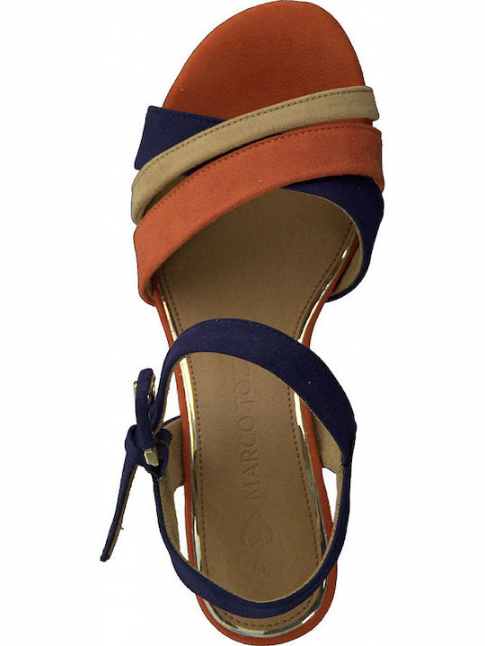 Stoff Sandalen Anatomisch Marineblau