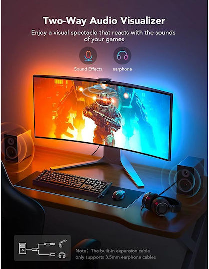 Govee Smart Ταινία LED Dreamview G1 Wi-Fi Τηλεόρασης 12V RGBW Φως 1.4m με Τροφοδοτικό