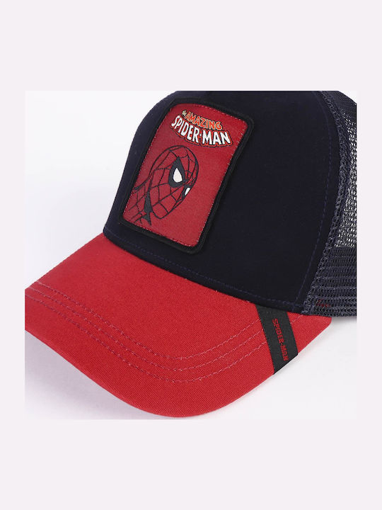 Cerda Παιδικό Καπέλο Jockey Υφασμάτινο Spiderman Navy Μπλε