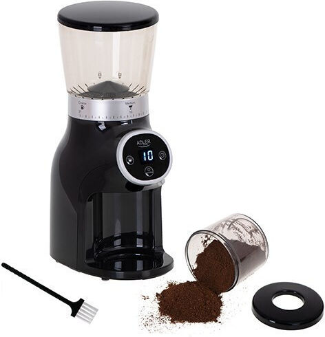 Adler Râșniță electrică pentru cafea 300W cu capacitate de boabe 300gr și 31 niveluri de măcinare Negru