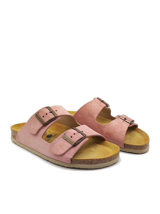 Leather Women's Flat Sandals Anatomic Afelpado Antique
