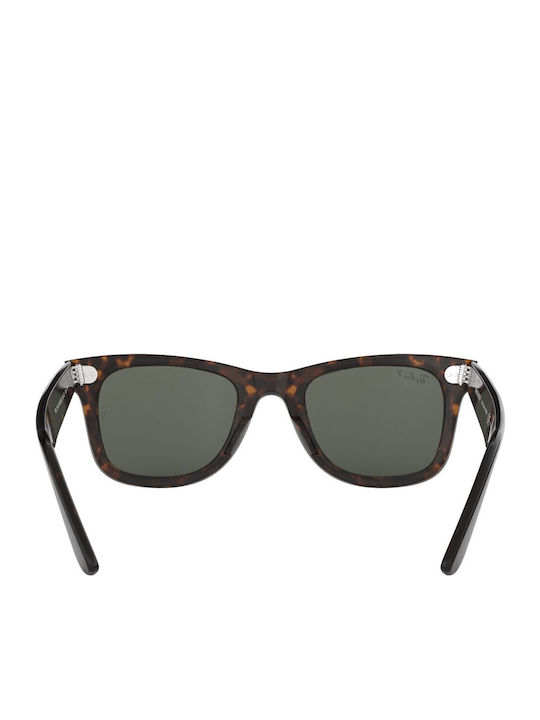 Ray Ban Wayfarer Unisex Ochelari de soare cu Maro Tortoise Cadru și Verde Polarized Lentilă