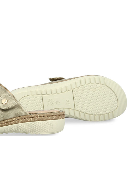 Anatomic Women's Platform Wedge Sandals Gold