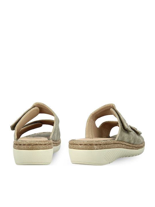 Anatomic Women's Platform Wedge Sandals Gold