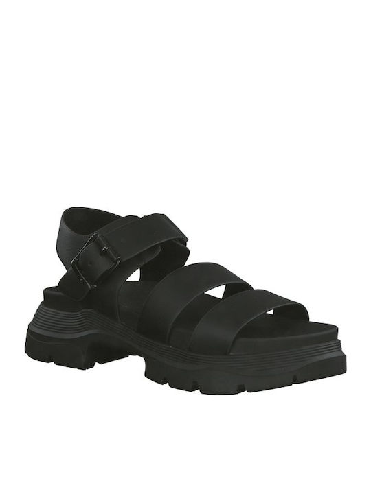 Γυναικεία Σανδάλια Flatforms Μαύρα