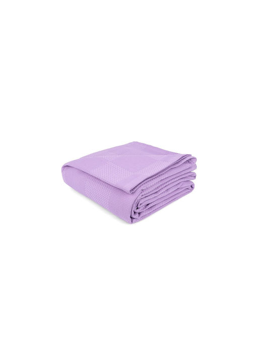 Mc Decor Blanket Nursery Swaddling Blankets Waffle Purple 100x105cm