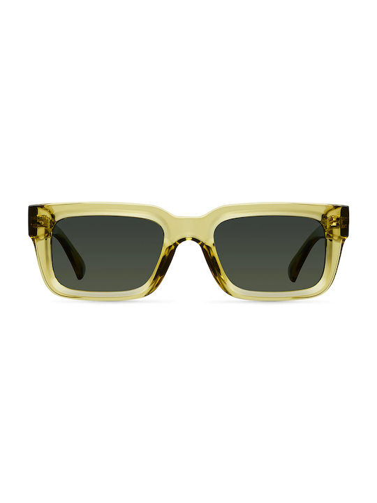 Meller Ekon Sunglasses with Dijon Olive Plastic Frame and Green Polarized Lens EK-DIJONOLI