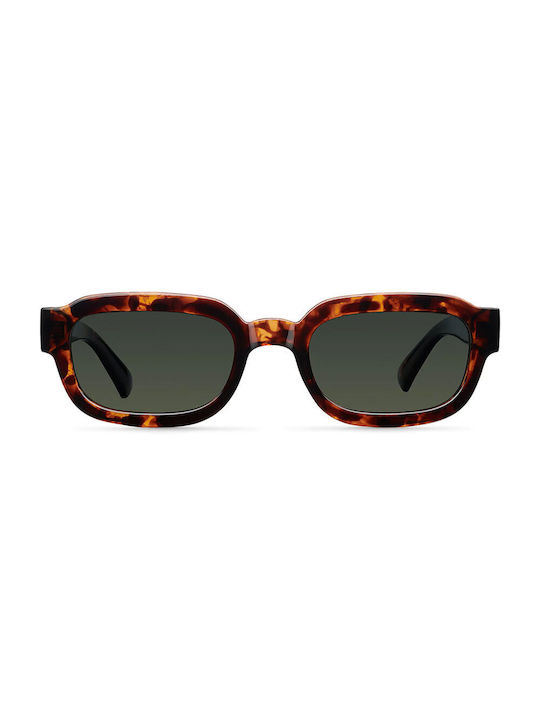 Meller Jamil Sunglasses with Tigris Olive Tartaruga Plastic Frame and Green Lens JA-TIGOLI