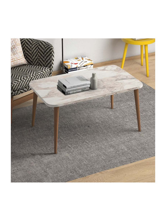 Rectangular Coffee Table Soul Wooden Beige L90xW55xH41cm.