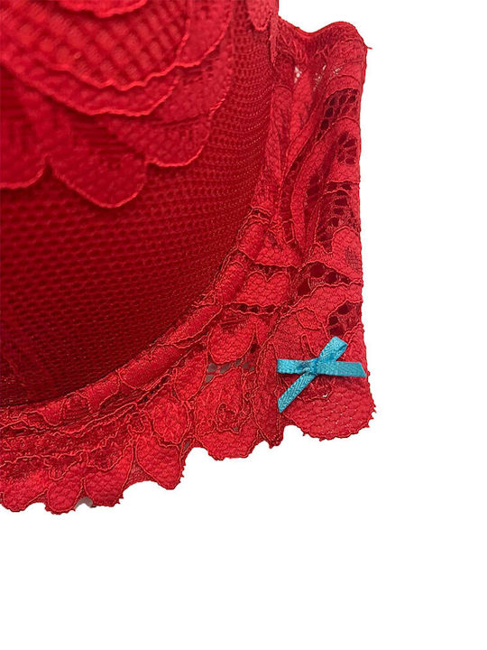 Bra Infiore in Red Color with Lace Details