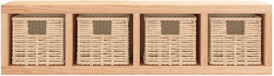 Wandregal aus Walnuss Braun 62x18x16cm