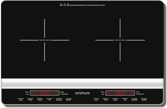 G3Ferrari G10138 Induction Countertop Double Burner Black
